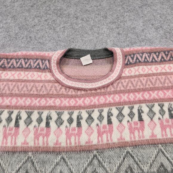 Tejidos Sweater Womens Large Llama Alpaca Wool Pullover Ecuador Knit Crewneck - Picture 6 of 13